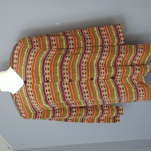 Adrianna Papell silk tunic with shoulder pads size 10